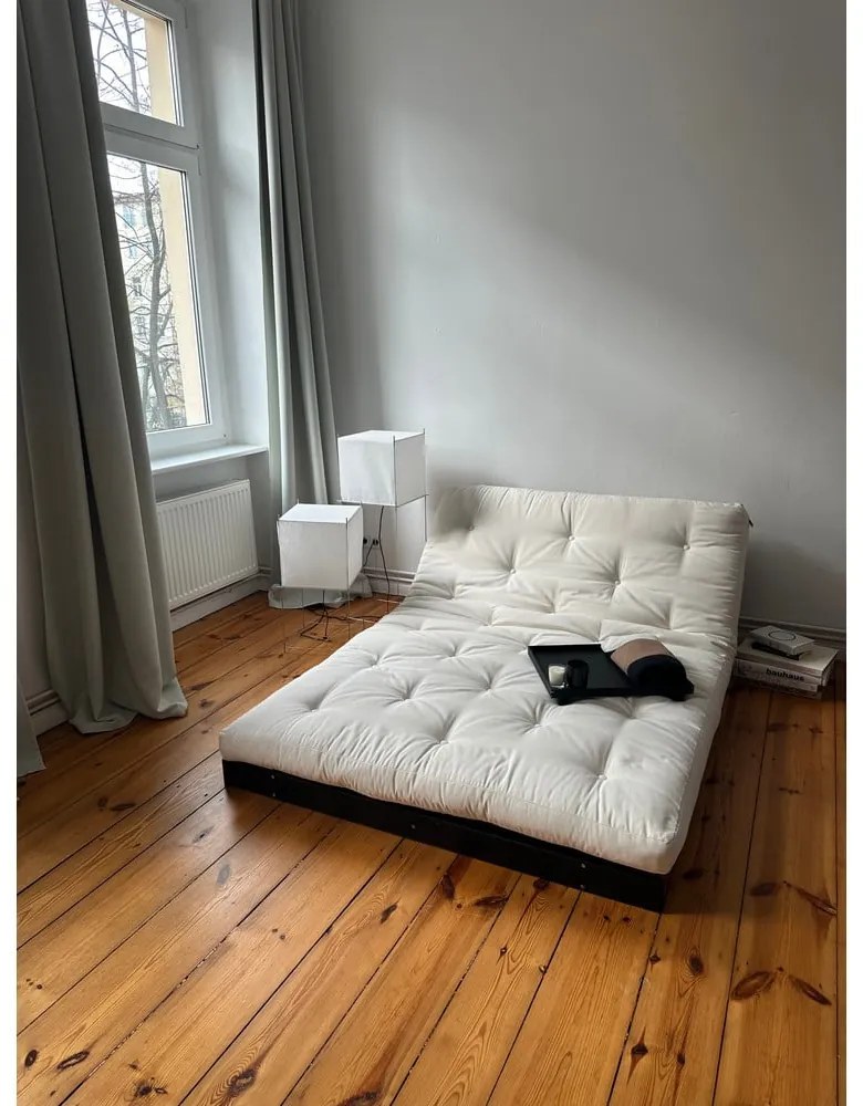 Divano letto color senape 140 cm Roots Black Night - Karup Design