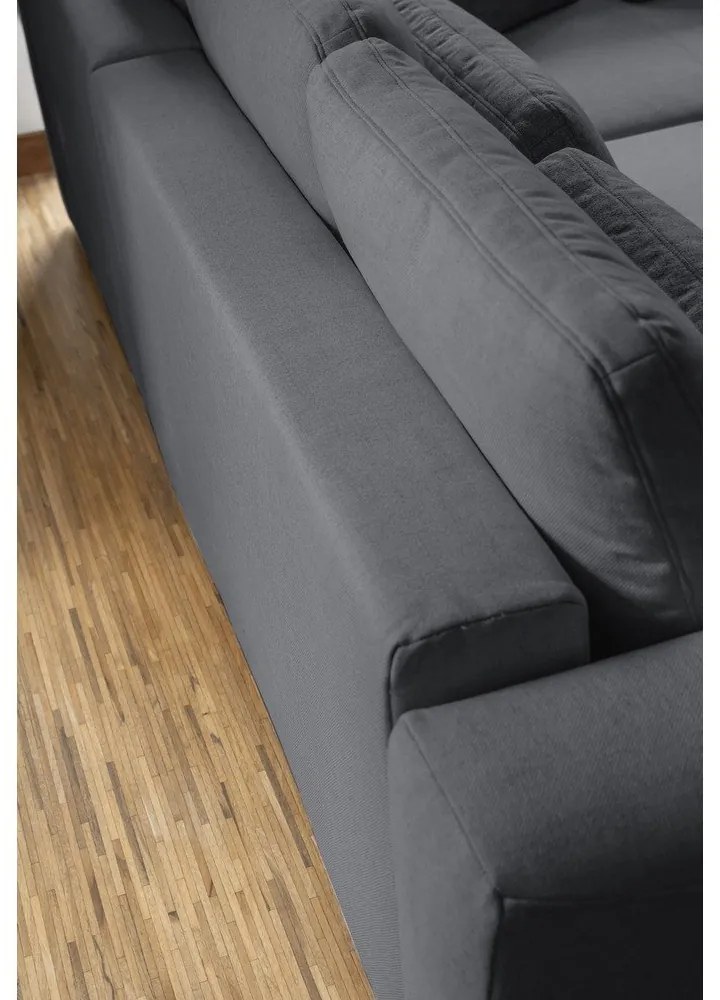Divano letto angolare grigio scuro (a U) Homely Tommy - Miuform
