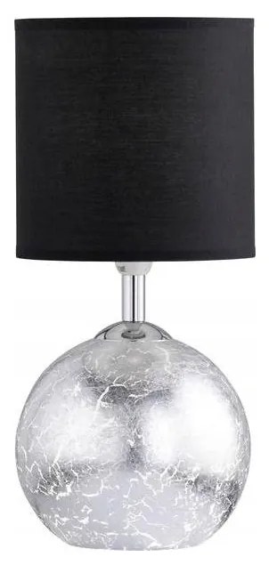 Wofi 8149.02.70.6010 - Lampada da tavolo CARMEN 1xE14/40W/230V nera/argento