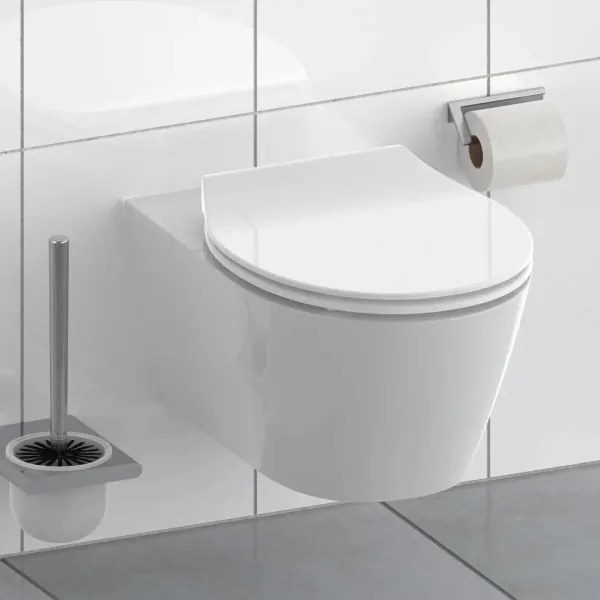 Schütte 82700 - Sedile WC SLIM WHITE SoftClose in duroplastica