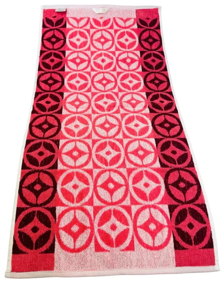 Asciugamano rosa in cotone 70x140 cm Compass - JAHU collections