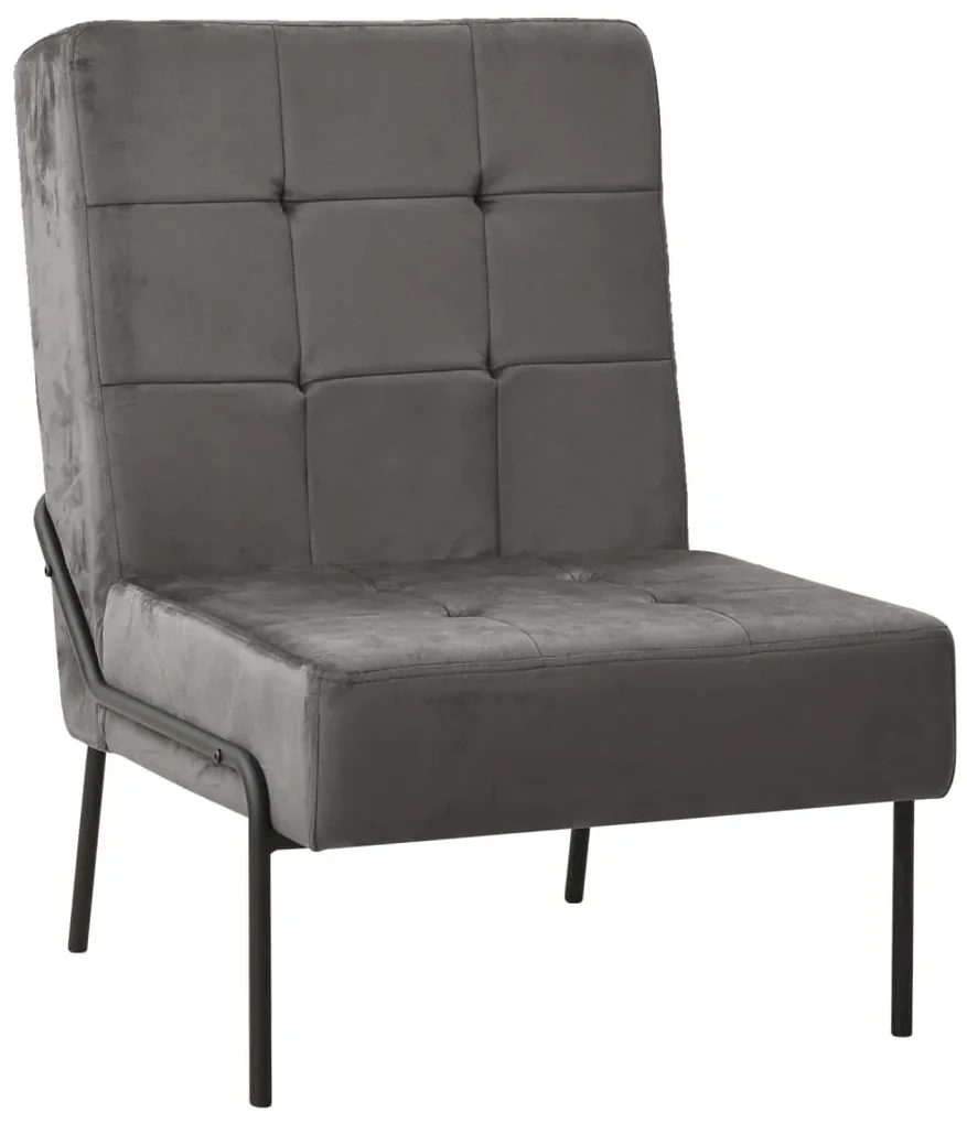 Poltrona relax 65x79x87 cm grigio scuro in velluto