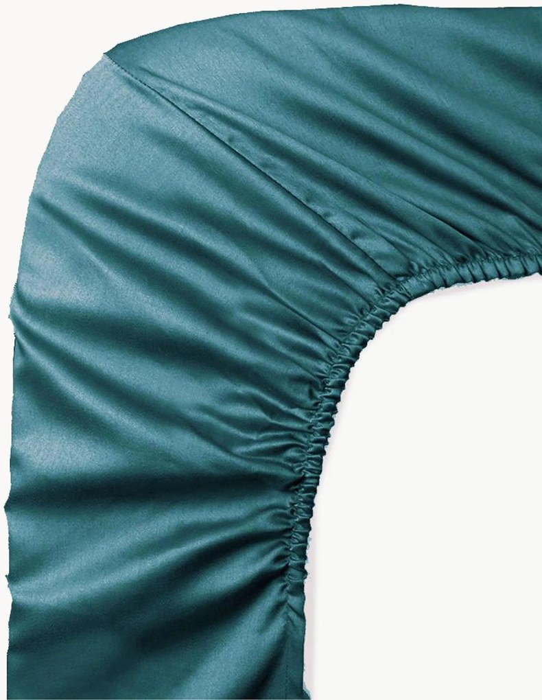 Lenzuolo con angoli boxspring in raso di cotone Ava