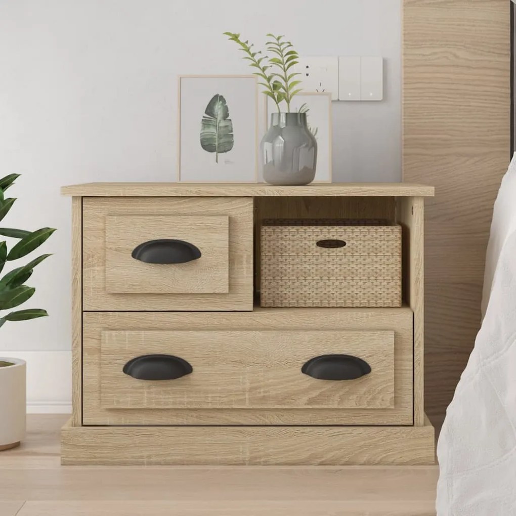 Comodino Rovere Sonoma 60x39x45 Cm /