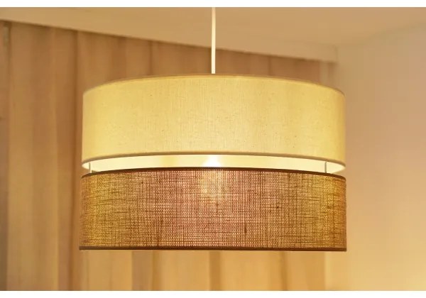 Brilagi - Lampadario a cavo ROYAL YUTE 1xE27/15W/230V Ø 40 cm beige crema