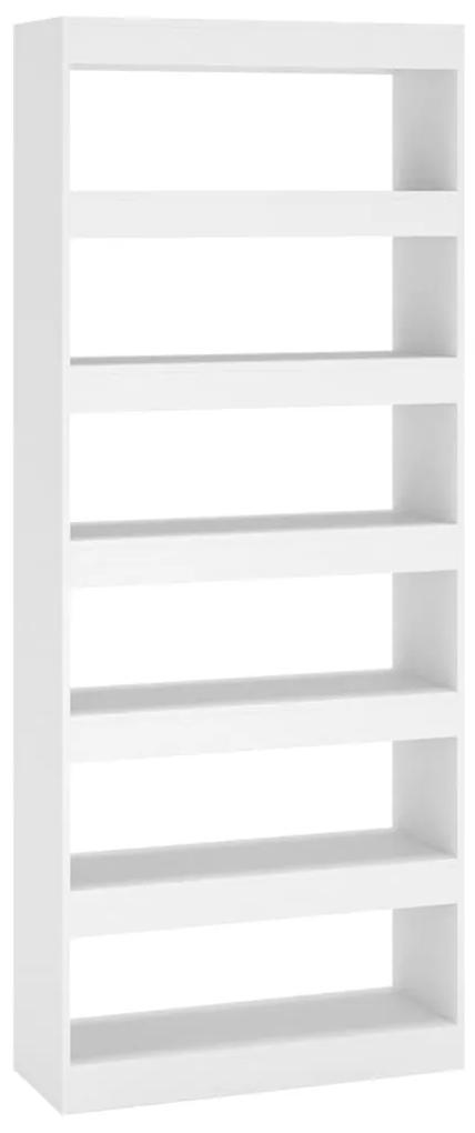 Libreria/divisorio bianco 80x30x198 cm in truciolato