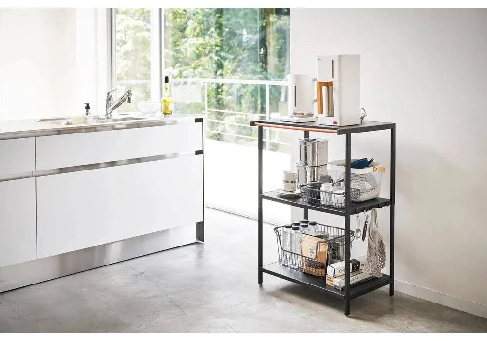 Scaffale nero opaco in acciaio 60x90x46,5 cm Tower – YAMAZAKI