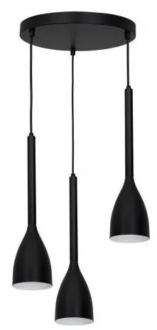 Lampadario su corda ISTAPPAR 3xE27/60W/230V nero