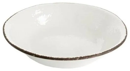 Piatto Fondo cm 21 in Ceramica - Set 6 pz - Colore Bianco Latte -