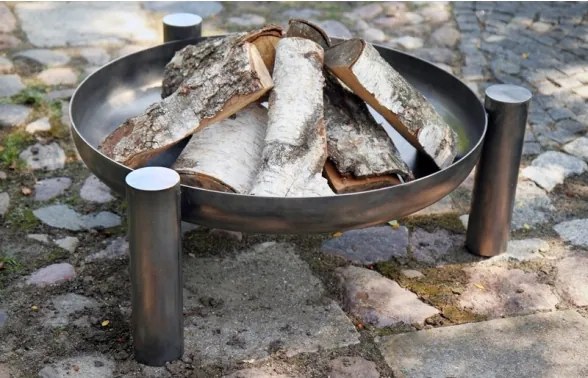 Braciere Da Giardino A Legna Artigianale In Acciaio Design Palma 80 Cm Cook King