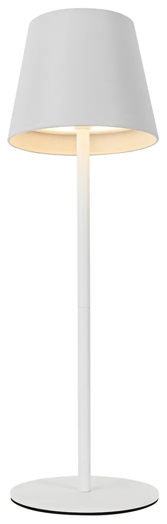 Lampada da tavolo bianca con LED dimmerabile e ricaricabile IP54 - Murdock