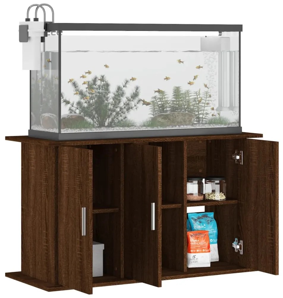 Supporto acquario 101x41x58 cm legno multistrato rovere marrone