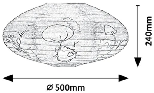 Rabalux 71190 - Paralume per bambini per lampadario HEDGY max. 40W diametro 50 cm