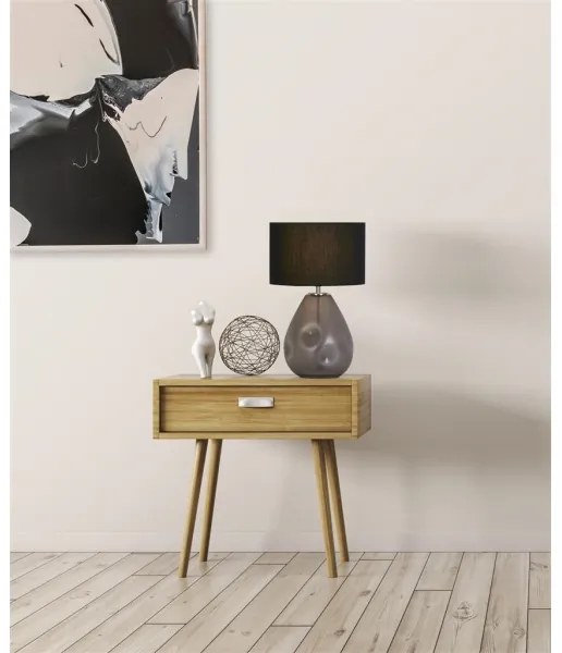 Searchlight EU65420BK - Lampada da tavolo DEVON 1x E27/60W/230V, nera