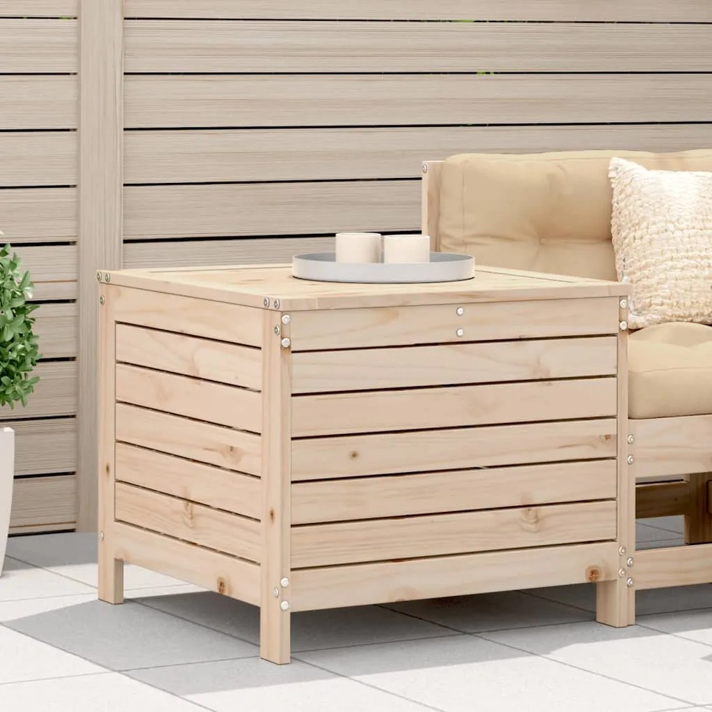 Poggiapiedi Da Giardino 62x63,5x53,5 Cm Legno Massello Di Pino /