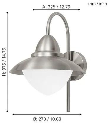 Eglo 33583 - Applique da esterno LED RGBW SIDNEY 1xE27/9W/230V IP44