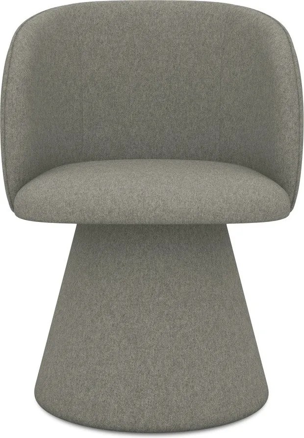 Sedia da pranzo grigia in imbottito Maia – Makamii