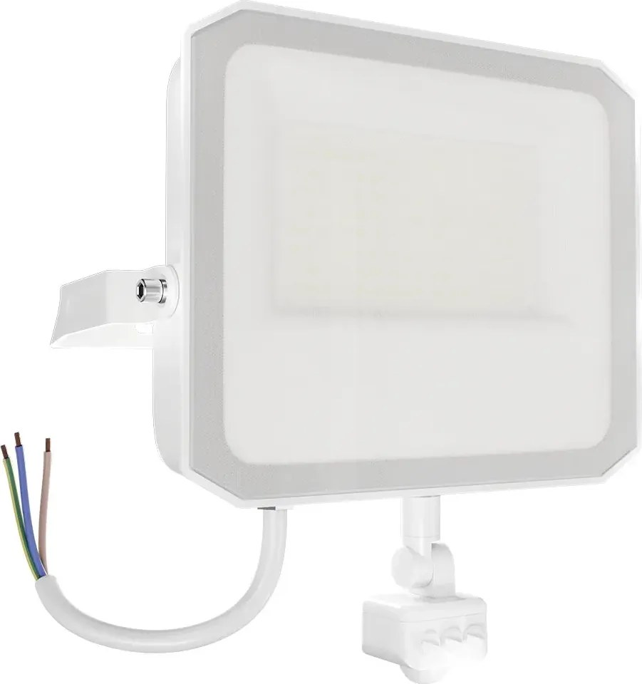 Faro LED 100W IP65 Bianco con Sensore di Movimento e OSRAM chip LED Colore Bianco Naturale 4.000K