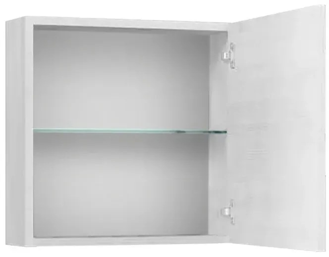 Pensile bagno 45 cm rovere bianco anta reversibile