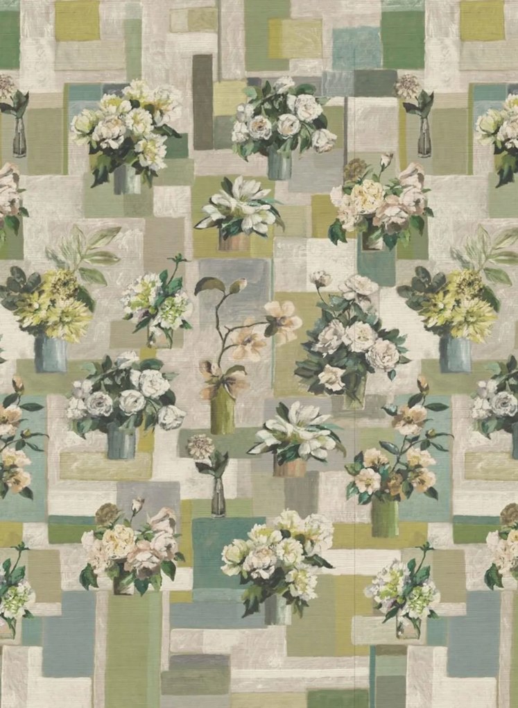 Designers Guild Tapete Celadon Vase Grasscloth - Celadon