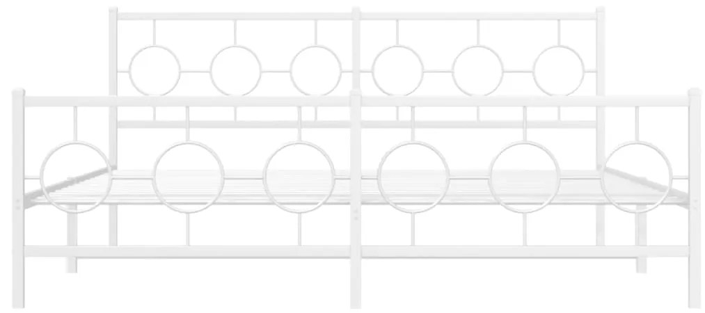 Giroletto con testiera e pediera metallo bianco 180x200 cm