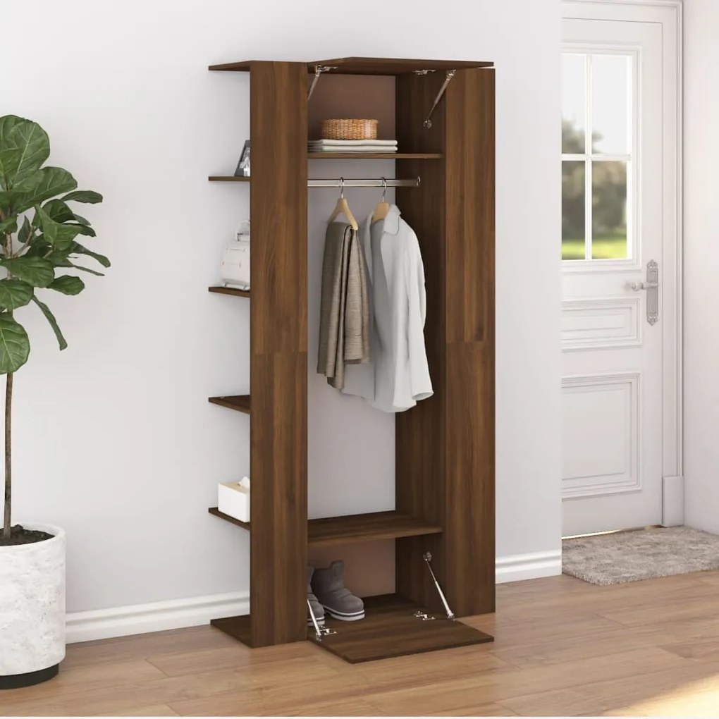 Mobili Da Corridoio 2 Pz Rovere Marrone İn Legno Multistrato /