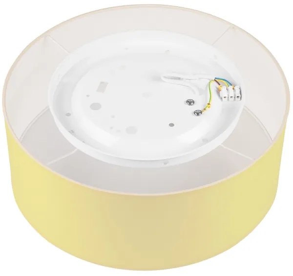 Plafoniera SIRJA PASTEL 1xE27/60W/230V diametro 35 cm giallo
