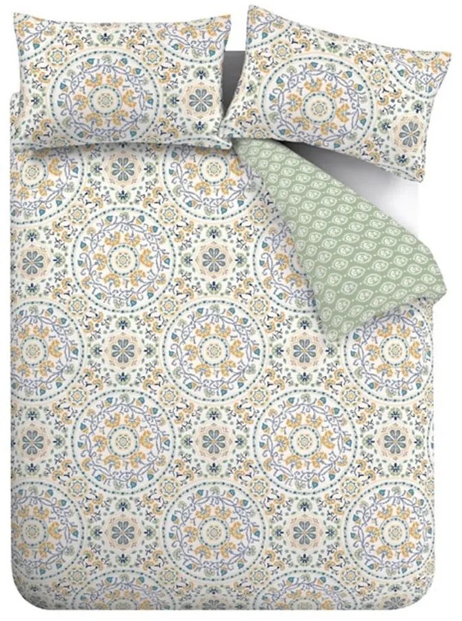 Biancheria per letto matrimoniale 200x200 cm Safiya Mandala - Pineapple Elephant