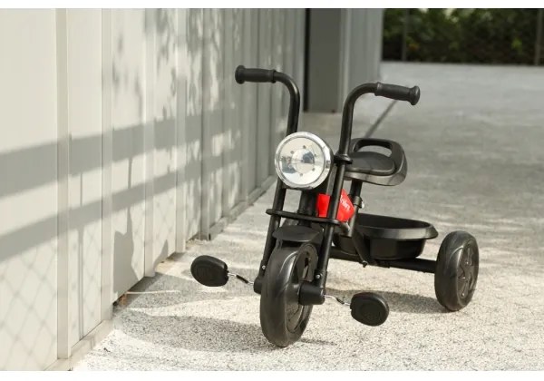 QPlay - Triciclo per bambini TRIDURO nero/rosso