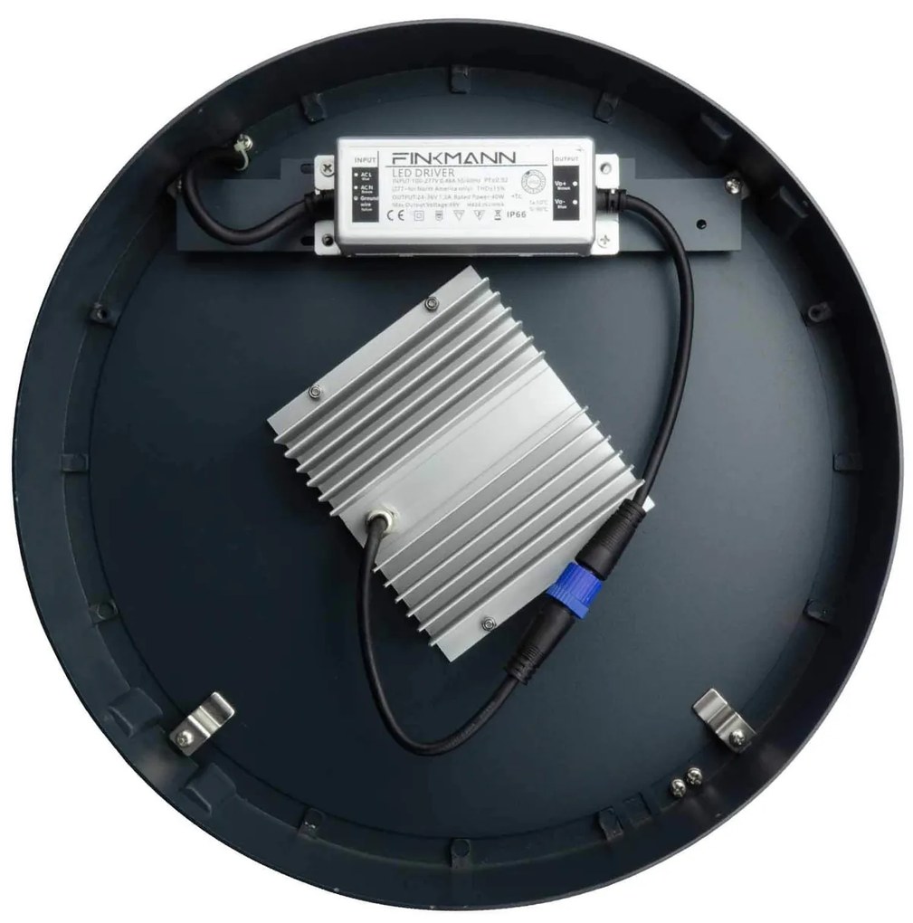 Lampione Stradale 40W 120lm/W Iron Black - Lumileds Colore Bianco Naturale 4.000K