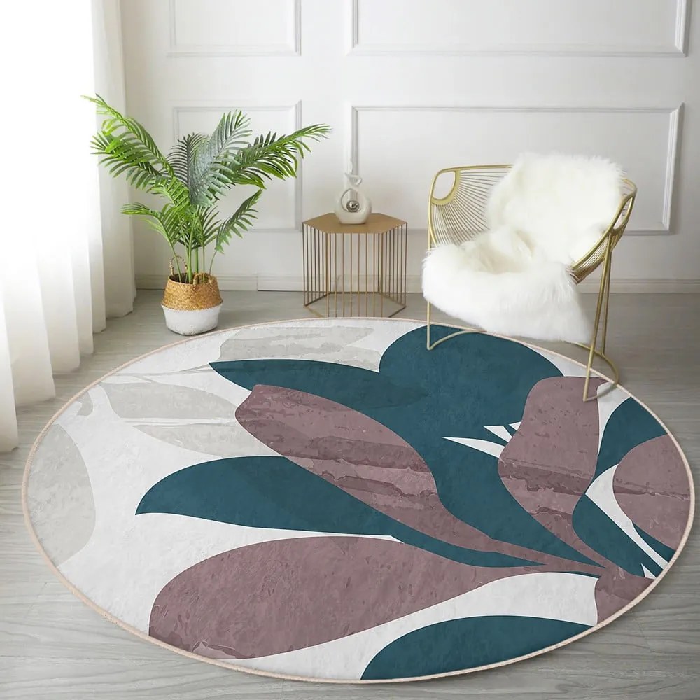 Tappeto rotondo lavabile adatto ai robot aspirapolvere ø 100 cm Comfort - Mila Home