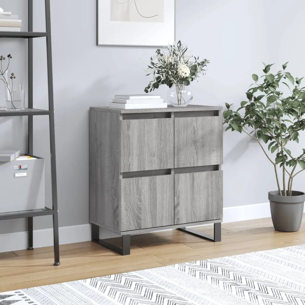 Credenza grigio sonoma 60x35x70 cm in legno multistrato