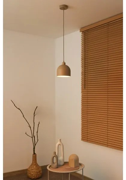 Duolla - Lampada a sospensione su cavo IRONLINE 1xE27/15W/230V Ø 17 cm beige