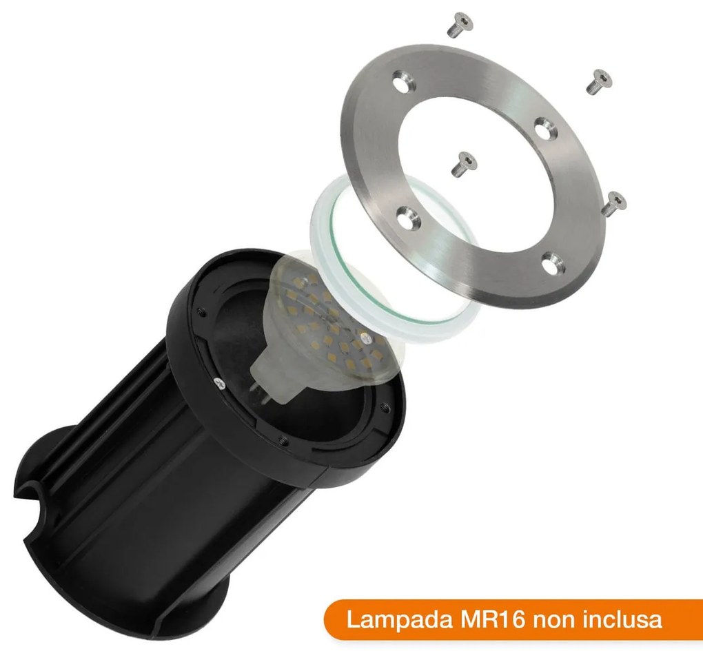 Faretto Carrabile MR16 IP67 - INOX 316 - Bassa Tensione 12/24V