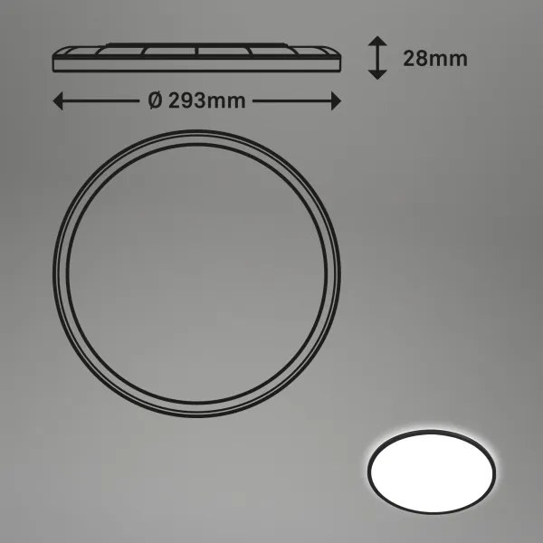 Brilo - Plafoniera LED SLIM LED/18W/230V diametro 29,3 cm