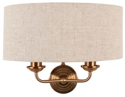 Endon 110726 - Applique HIGHCLERE 2xE14/40W/230V beige/ottone