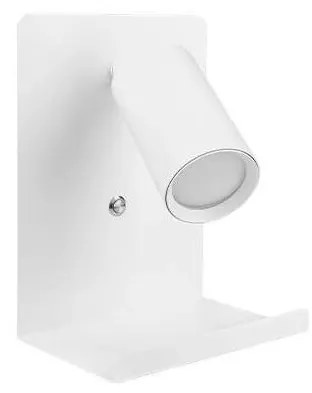 Faretto da parete con mensola e USB caricatore 1xGU10/35W/230V bianco