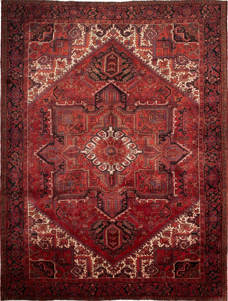 Heriz Tappeto persiano 270x350 Rosso (Iran) Annodato A Mano