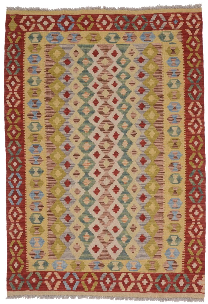 Kilim Tappeto 100 x 140 (Afghanistan) Tessuto A Mano
