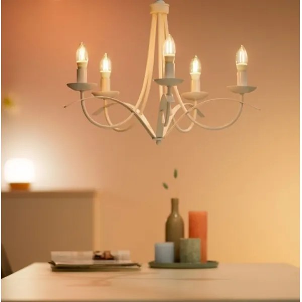 Lampadina LED Dimmerabile C35 E14/4,9W/230V 2700-6500K CRI 90 Wi-Fi - WiZ