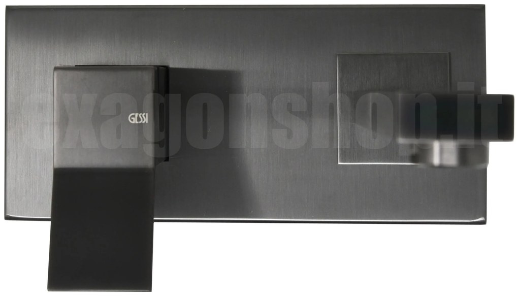 Parti Esterne Miscelatore lavabo Monocomando senza parte Incasso  black metal brushed PVD Rettangolo K 53088 Gessi