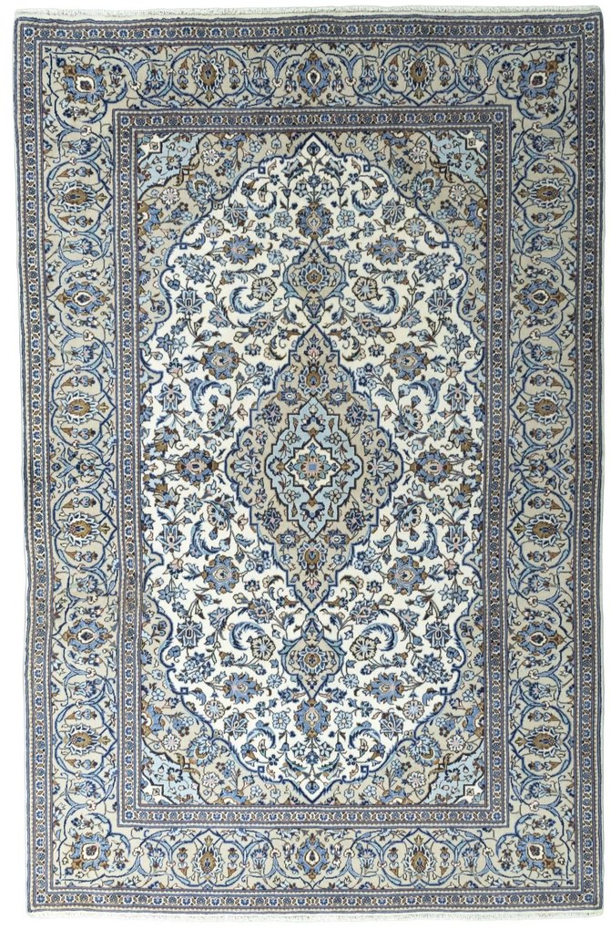 Kashan Tappeto 200 x 300 Beige (Iran) Annodato A Mano