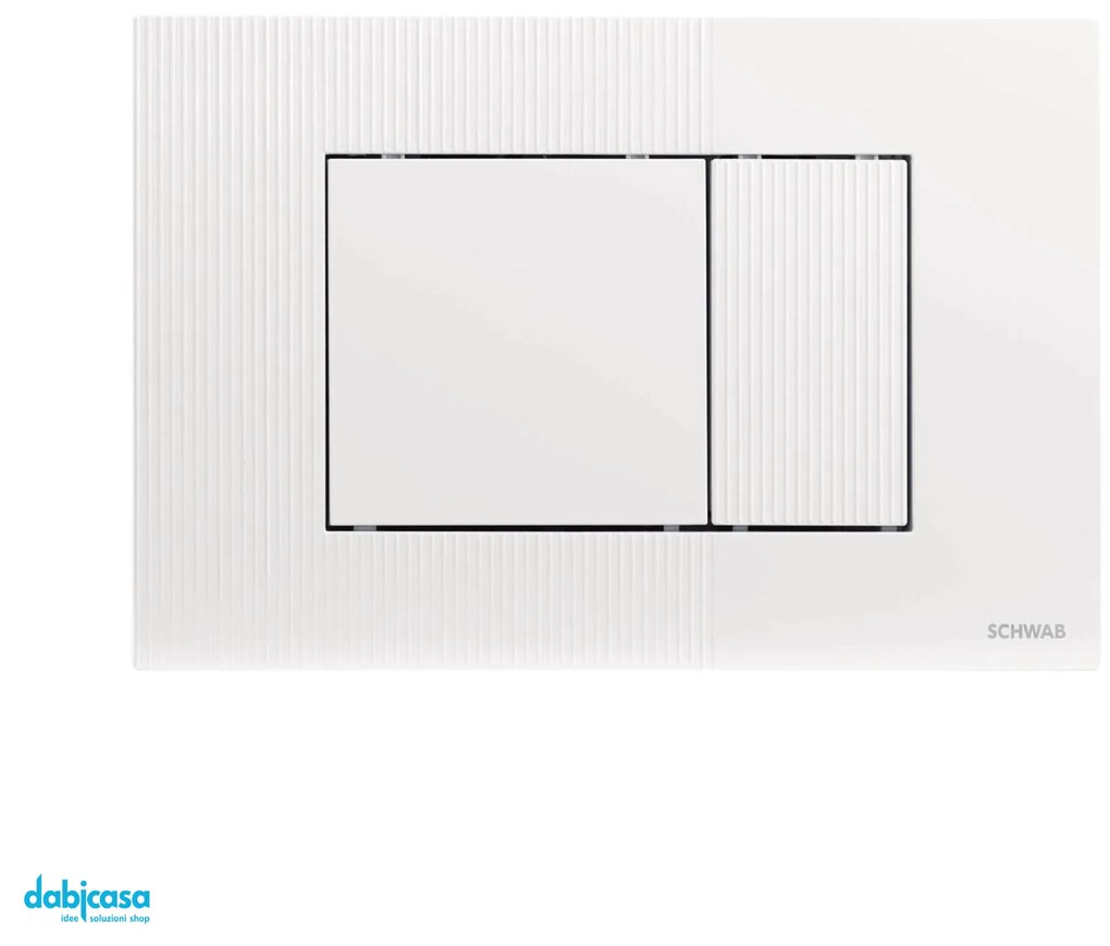 Schwab "Metis" Placca Di Azionamento Doppio Pulsante Finitura Bianco