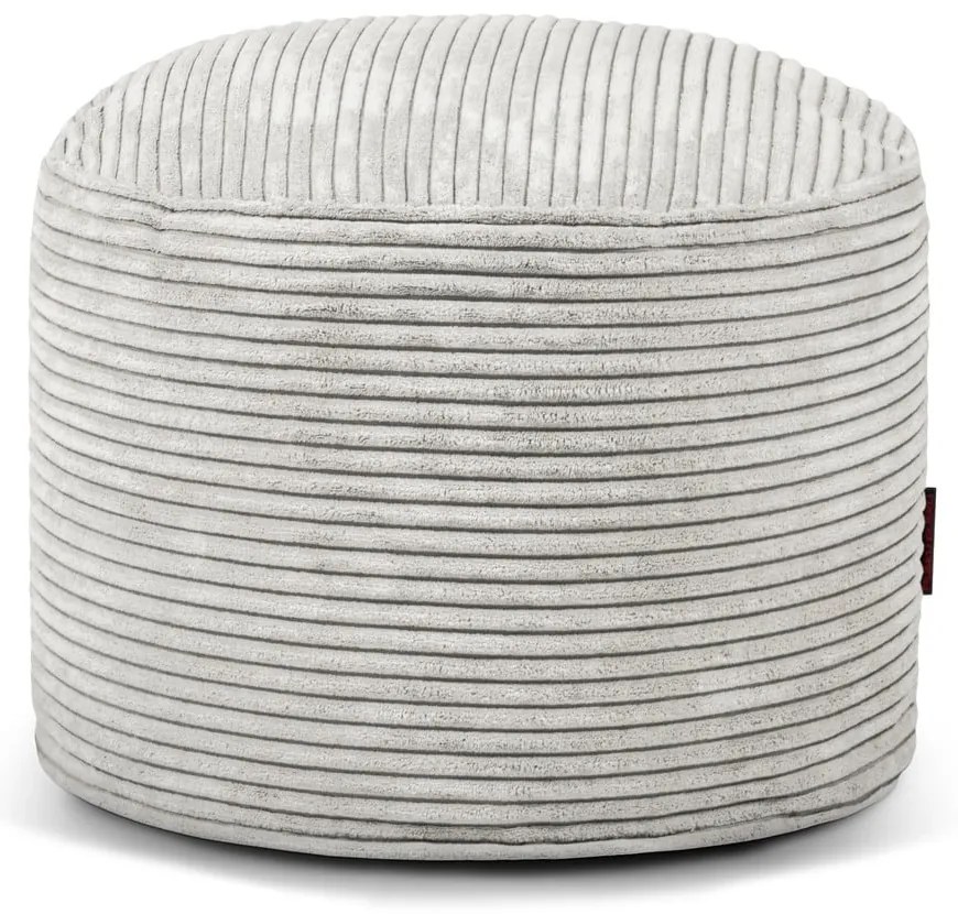 Puof a sacco color crema con rivestimento in velluto a coste Mini – SLOWDOWN