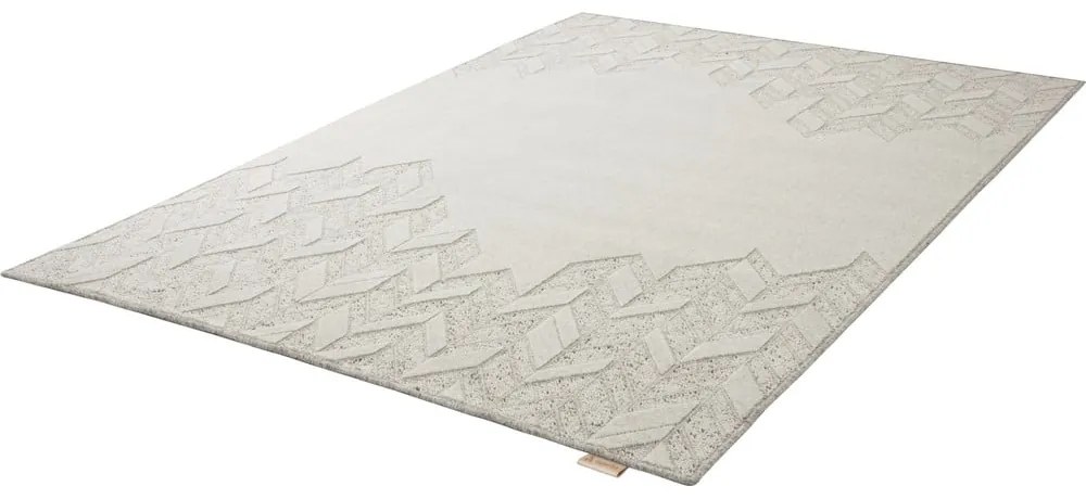 Tappeto in lana grigio chiaro 120x180 cm Credo - Agnella