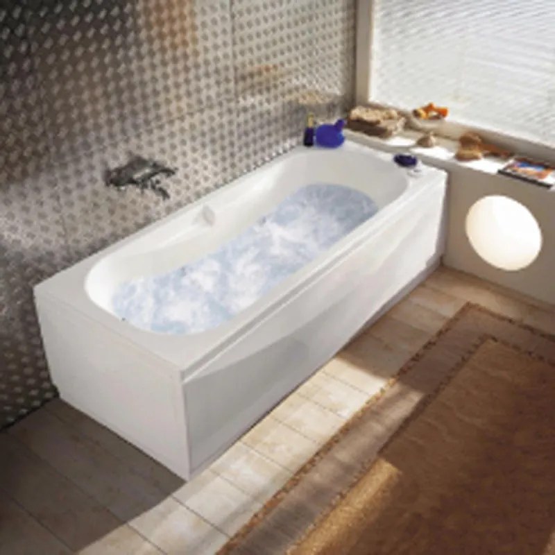 Vasca idromassaggio rettangolare Egeria,bianco ,180x80 cm, 6 bocchette,