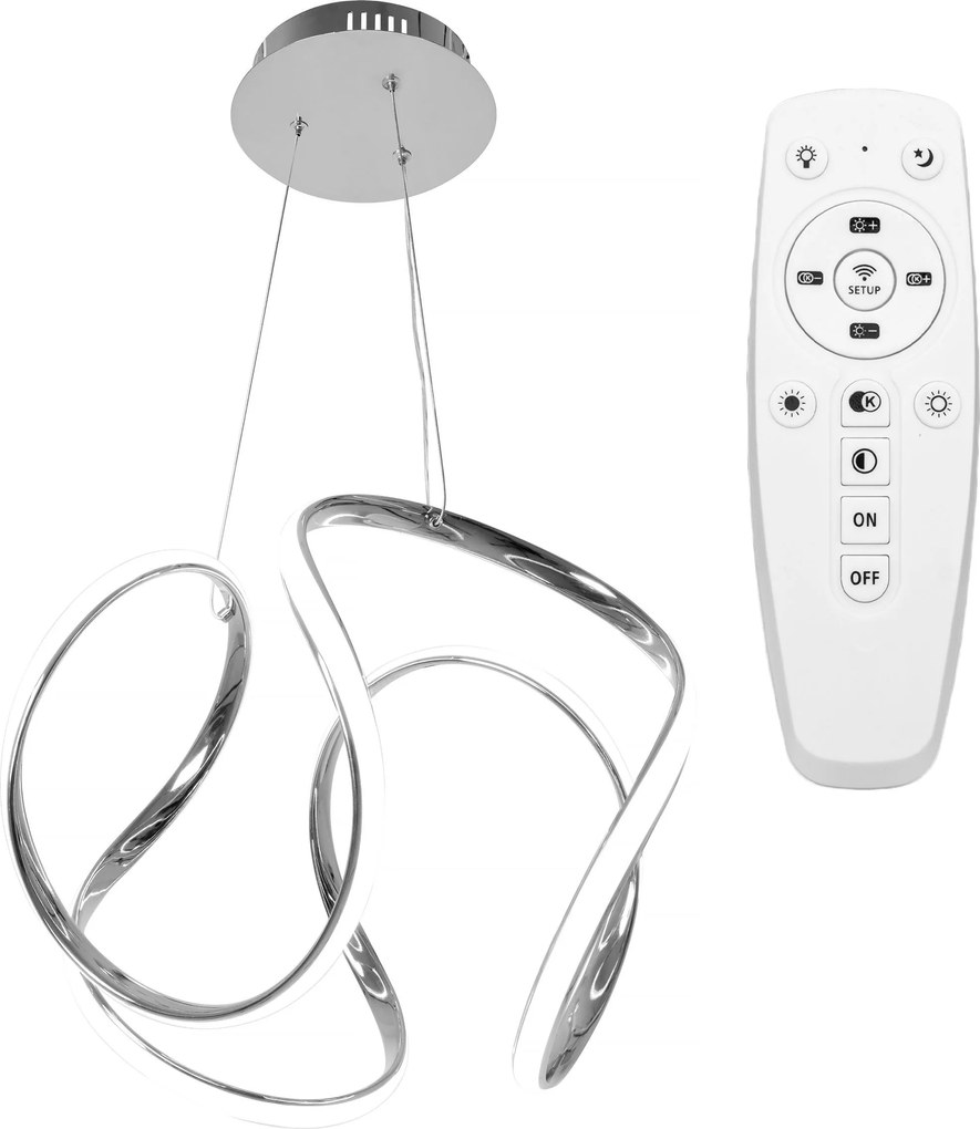 Lampada Da Soffitto Pensile Moderno LED gold + PILOT CROMO APP386-CP