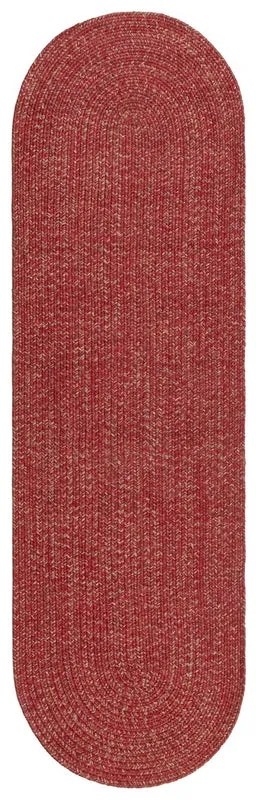 Tappeto Solid Red Terra Oval rosso, L 200 x L 60 cm