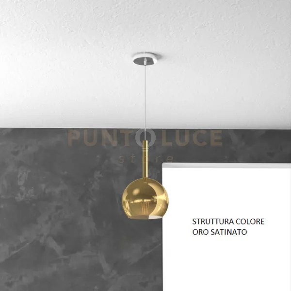 Sosp. ottone sat. 1 luce piccola oro 1155os-sp-or