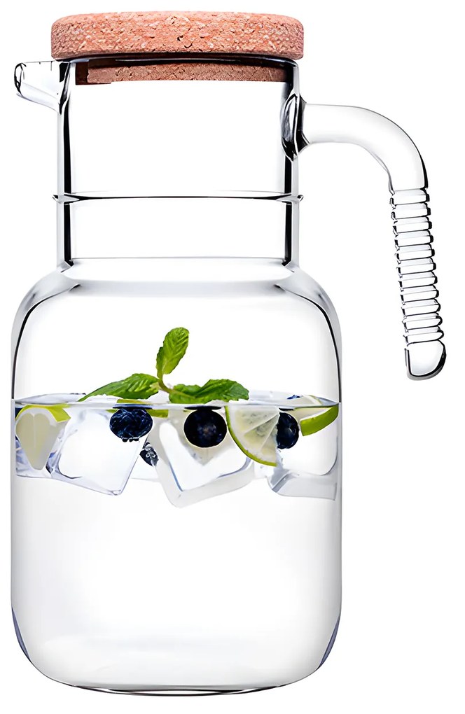 Caraffa in vetro 1,5 L coperchio sughero Pasabahce